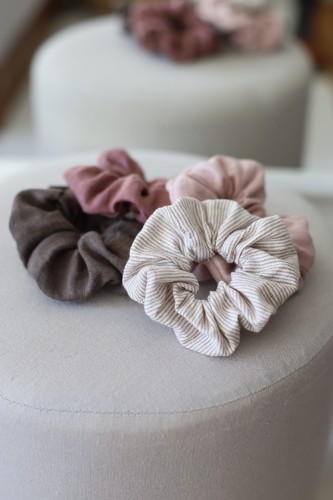 Lniana gumka do włosów