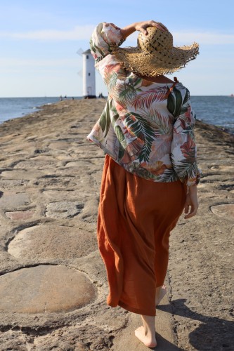 Bluzka tropical leaves