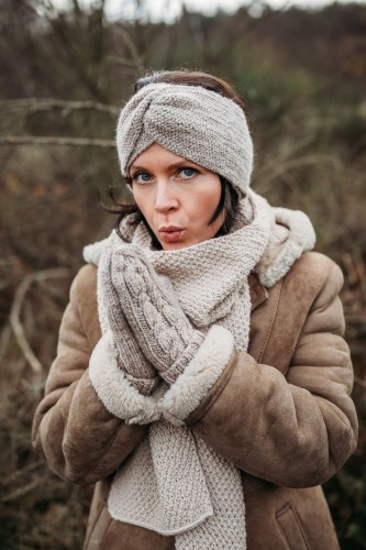 Opaska turban 100% alpaka