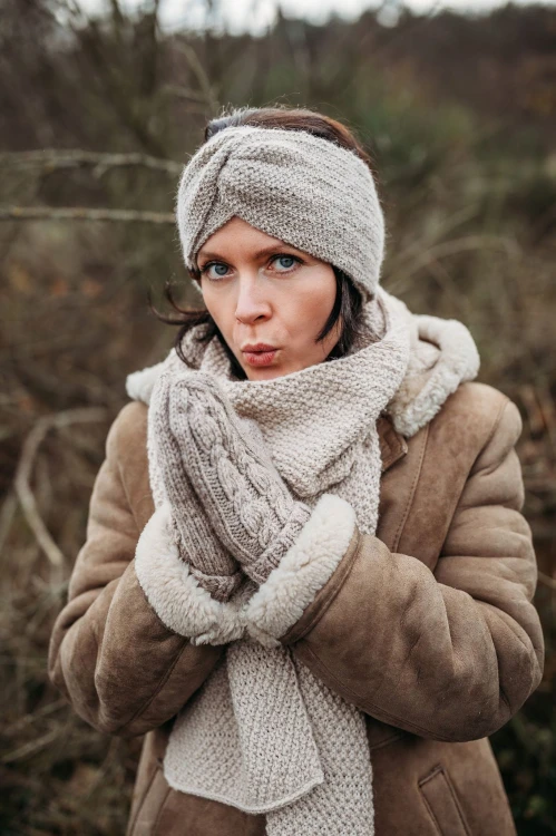 Opaska turban 100% alpaka