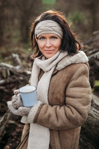 Opaska warkocz 100% alpaka No.1