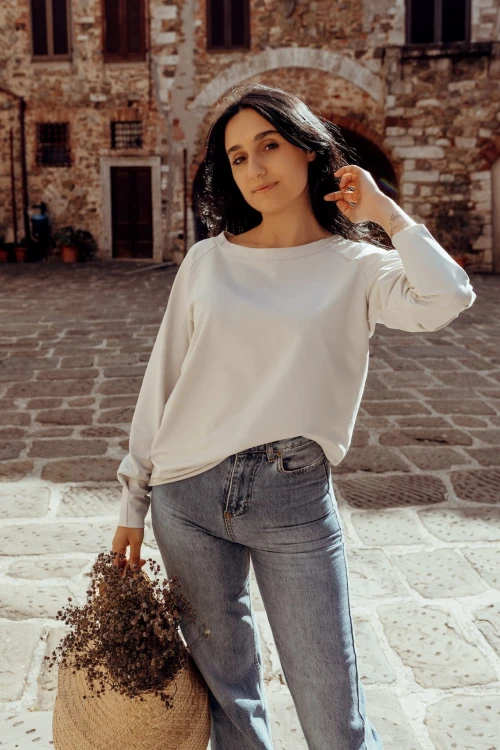 Bluza z bawełny GOTS