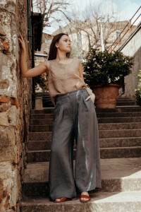 Spodnie lniane Milka